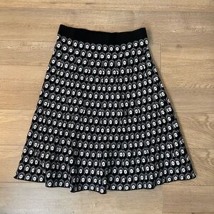 Black and White A-Line Skirt